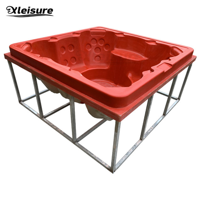 8-person all-seater square hot tub mould for wood-fired hot tub, hot tub with wood burner, hot tub with a stove bathtub