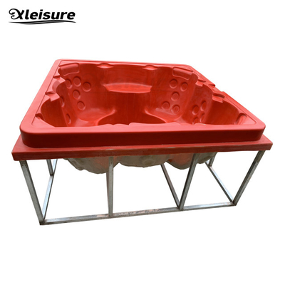 8-person all-seater square hot tub mould for wood-fired hot tub, hot tub with wood burner, hot tub with a stove bathtub