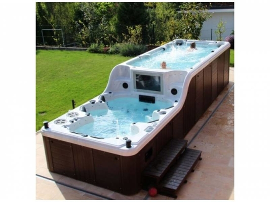Multi-Level Tiered Outdoor Swim Spa Hot Tub Bath Tub with Accessories Premium Quality Pool for Relaxation and Recreation