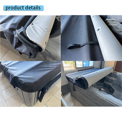 European Style Outdoor Roll-up Spa Cover One-piece Design Portable Swimming Pool Cover with Eco-Friendly Oxford Cloth Material