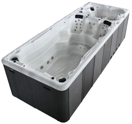 High Perspective Full View Separated Area Acrylic Spa Tub with Whirlpool Balboa Control System for Modern Garden Use