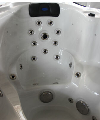 High Perspective Full View Separated Area Acrylic Spa Tub with Whirlpool Balboa Control System for Modern Garden Use