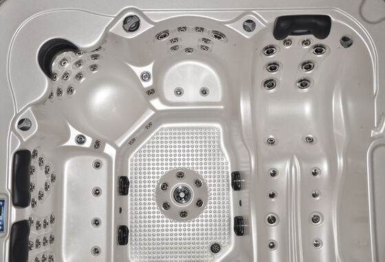 Shwim Spa Large Outdoor Swim Hot Tub with 4 Seats and 2 Full-Body Lounges Portable for Parties and Relaxation Massage