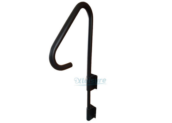 Black Hot Tub Safety Handrail, Aluminum Spa Side Accessories Cabinet-mount Installation